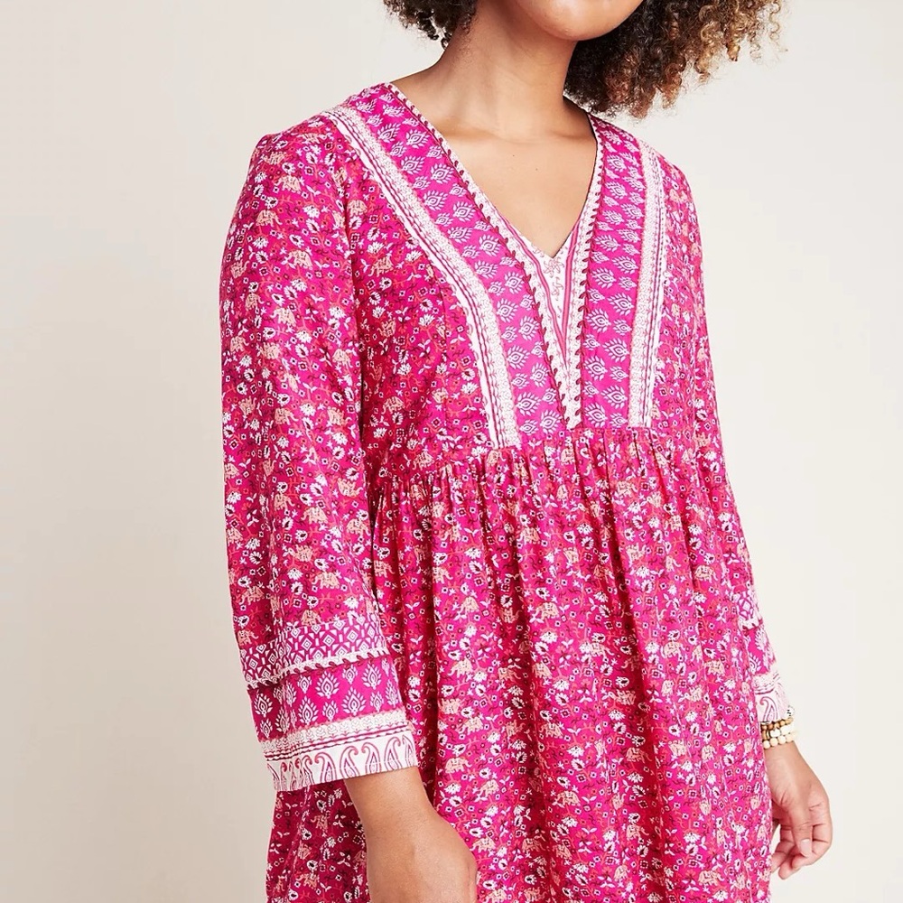 Maeve by Anthropologie Isabel Embroidered Tunic